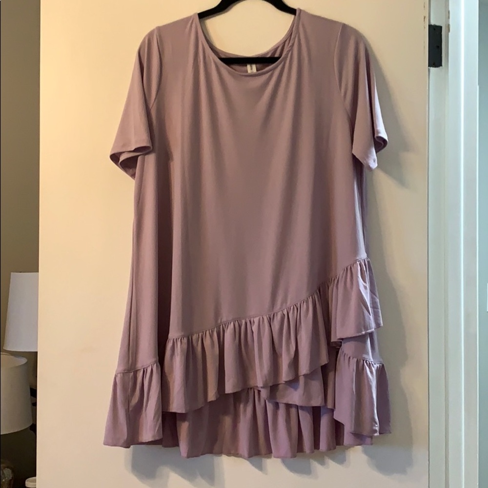 Short sleeve ruffled shirt